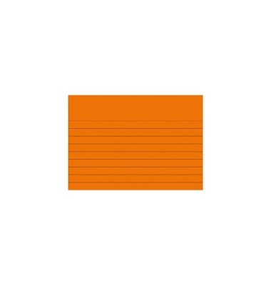 Karteikarten 102270140 orange A7 liniert 180g 