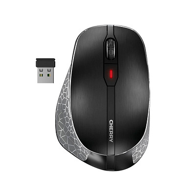 Maus MW 8C ERGO, Laser, mit Scrollrad, USB C, aluminiumschwarz