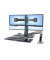 Monitor-Maus-Tastatur-Halterung Work-Fit A, Dual mit Arbeitsfläche+ 24-316-026 schwarz, silber für 2 Monitore, 1 Tast