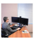 Monitor-Maus-Tastatur-Halterung Work-Fit A, Dual mit Arbeitsfläche+ 24-316-026 schwarz, silber für 2 Monitore, 1 Tast