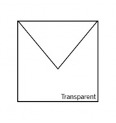 Designbriefumschlag 164040142, quadratisch, nassklebend, 100g, transparent hochweiß