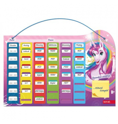 Stundenplan A3 Einhornportrait Stundenplan