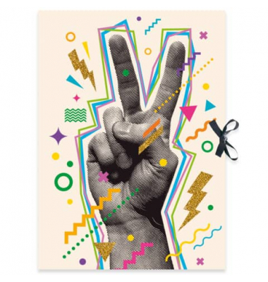 Zeichenmappe 45364, A2 Motiv Pop Art, Karton 500g