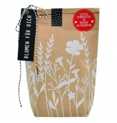 Wundert&uuml;te 63487 , "Lieblings-Blumensamen", 14x22cm (BxL), in Papiert&uuml;te