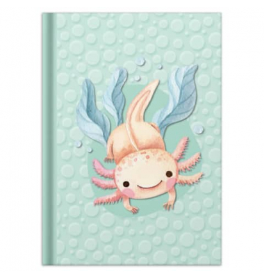 Notizbuch A5 96BL kariert Axolotl