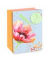 Geschenktasche 51266 Blume, allgemein, Schleifenband mit Anhänger, Blume, 11cm x 14cm