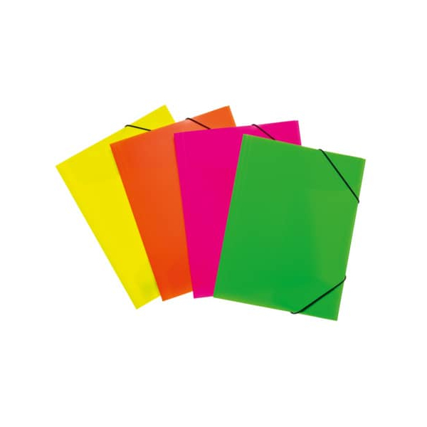 12 Stück Herma Gummizugmappe 19596, A4 farbig sortiert Polypropylen (PP), mit 3 Einschlagklappen 4008705195966 Herma