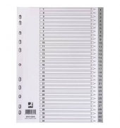 Kunststoffregister KF01895, 1 bis 31, A4, graue Taben, 31-teilig
