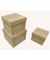 Weihn.Geschenkkarton Packpapier natur