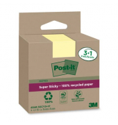 Haftnotizen 654 RSSCY 3+1F, 76x76mm, gelb, quadratisch