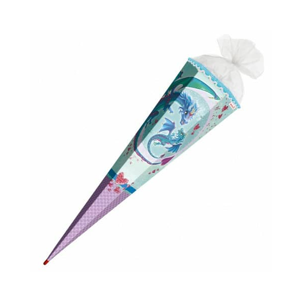 4028279854137 - Schultüte 678867 Drachenliebe 85cm 6-eckig 4028279854137 Roth