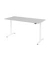 Sitz-Steh-Schreibtisch, elektrisch höhenverstellbar, 63-127cm (H), 180x80cm (BxT), rechteckig, grau / silber