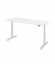 Sitz-Steh-Schreibtisch, elektrisch höhenverstellbar, 63-127cm (H), 180x80cm (BxT), rechteckig, weiß / graphit