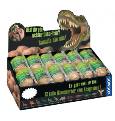 Dino-Eier Ausgrabung 12fach sort.