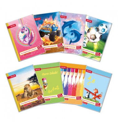 Hausaufgabenheft 88445, A5, 90g, Motive sortiert