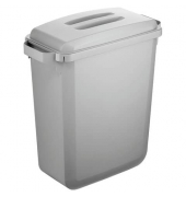 Abfallsammler+Deckel PP im SET 60 L grau