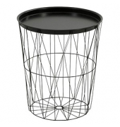 Beistelltisch Metall schwarz 40,0 x 40,0 x 46,0 cm