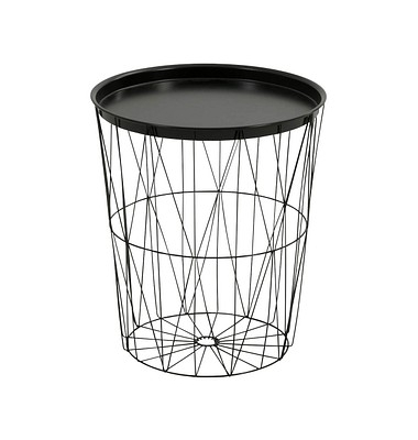 Beistelltisch Metall schwarz 40,0 x 40,0 x 46,0 cm
