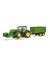 Traktoren-Serie: 7R Traktor John Deere 7R 350 mit Frontlader und Tandemachstransportanhänger 3155 Spielzeugauto