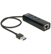 USB-Hub 3-fach schwarz