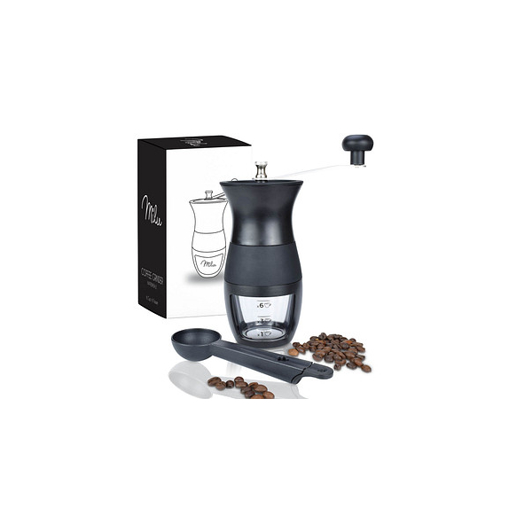 4260701350842 - 5084 3-tlg Set Kaffeemühle Schwarz Transparent Kegelmahlwerk aus Keramik 4260701350842 - 5084 3-tlg Set Kaffeemühle Schwarz Transparent Kegelmahlwerk aus Keramik