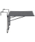 Beistelltisch Toulouse 128795, 47-79cm (H), 70x88cm (BxT), quadratisch, grau / grau