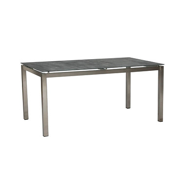 Gartentisch Boston dunkelgrau rechteckig 160,0 x 90,0 x 74,0 cm