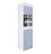 Aktos XL Rollladenschrank weiß 2 Fachböden 50,0 x 40,0 x 186,0 cm