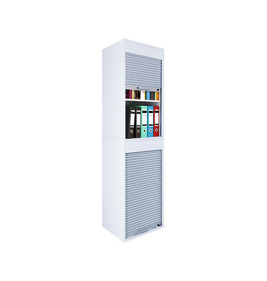 Aktos XL Rollladenschrank weiß 2 Fachböden 50,0 x 40,0 x 186,0 cm