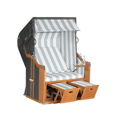 Strandkorb Sunny Smart Rustikal 250 Basic anthrazit Strandkorb Sunny Smart Rustikal 250 Basic anthrazit