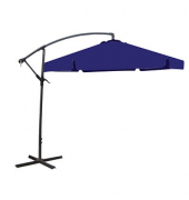Sonnenschirm sechseckig, blau neigbar Ø 300,0 cm