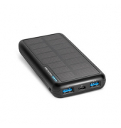 Solar Powerbank 10.000 mAh schwarz