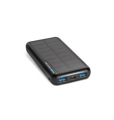 Solar Powerbank 10.000 mAh schwarz