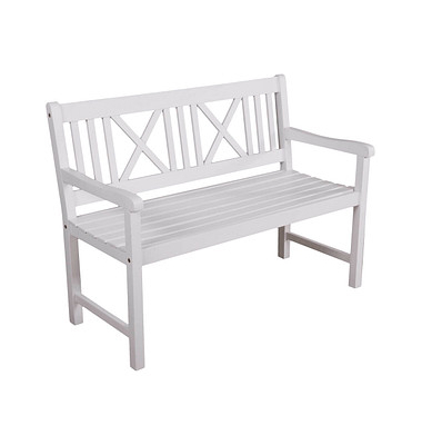 Gartenbank Malmö 985071 weiß Holz 120,0 cm