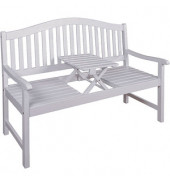 Gartenbank Singapur 985074 weiß Holz 150,0 cm