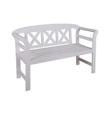 Gartenbank Vancouver 985075 weiß Holz 128,0 cm