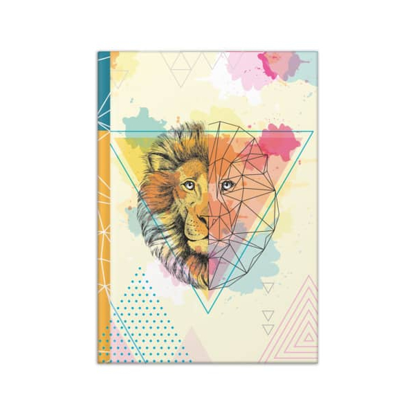4002871468091 - Notizbuch 46809 Lion bunt A4 blanko 70g 96 Blatt   192 Seiten 4002871468091 RNK
