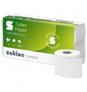 Toilettenpapier Satino Comfort 060740, 2-lagig, hochweiß, 250 Blatt / Rolle,