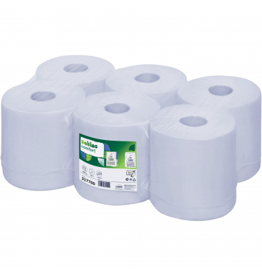 Rollenhandt&uuml;cher Satino Comfort 317700, Innenabrollung, 2-lagig, blau, Recyclingpapier