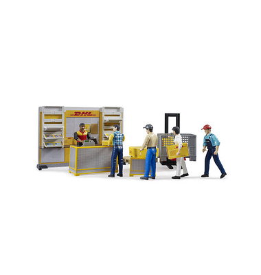 bworld 62251 DHL Paketshop mit Handhubstapler Spielset