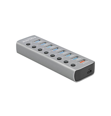 USB-Hub 7-fach grau