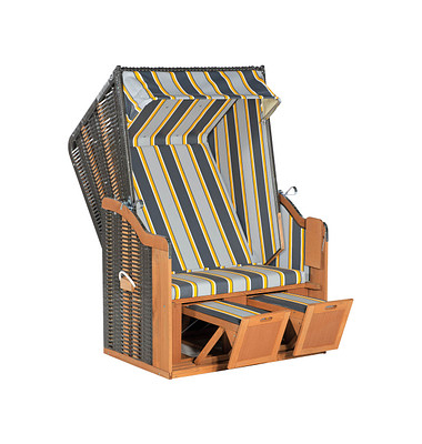 Strandkorb Sunny Smart Rustikal 250 Basic anthrazit Strandkorb Sunny Smart Rustikal 250 Basic anthrazit