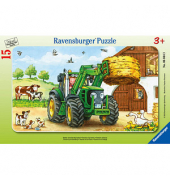 Traktor auf dem Bauernhof Puzzle 15 Teile