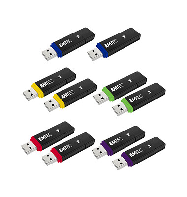 USB-Sticks Flash Drives rot, gelb, blau, grün, lila 16 GB