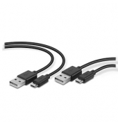 USB-Kabel Stream SL-450104-BK, 2x 3m, USB 2.0 A auf Micro-USB, schwarz