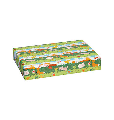 Geschenkpapier Sally 515250, Bauernhoftiere, 50cm x 20m, mehrfarbig