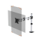 Monitor-Halterung SELECT 509423 silber für 1 Monitor, Tischklemme, Tischbohrung