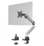 Monitor-Halterung SELECT PLUS 509623 silber für 1 Monitor, Tischklemme, Tischbohrung