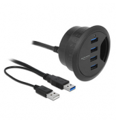 USB-Hub 4-fach schwarz