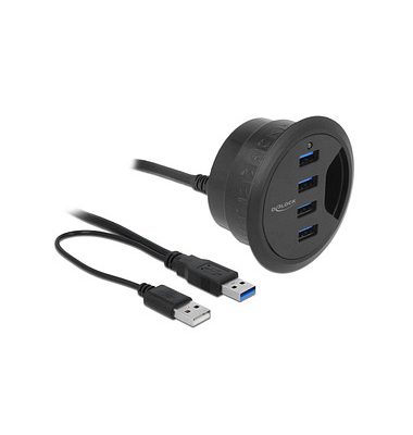 USB-Hub 4-fach schwarz